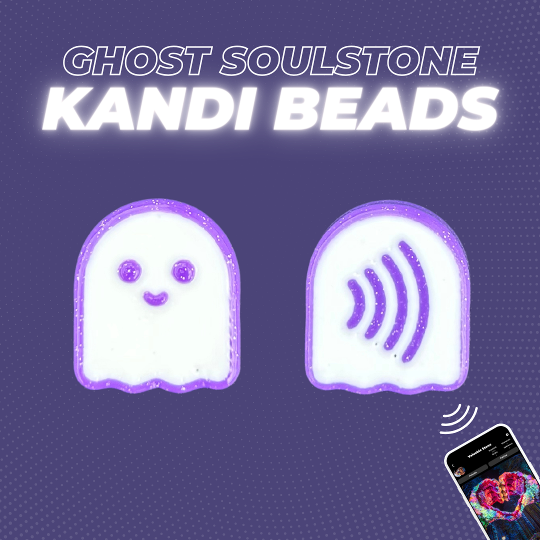 Glo Ghost Soulstone Kandi Beads